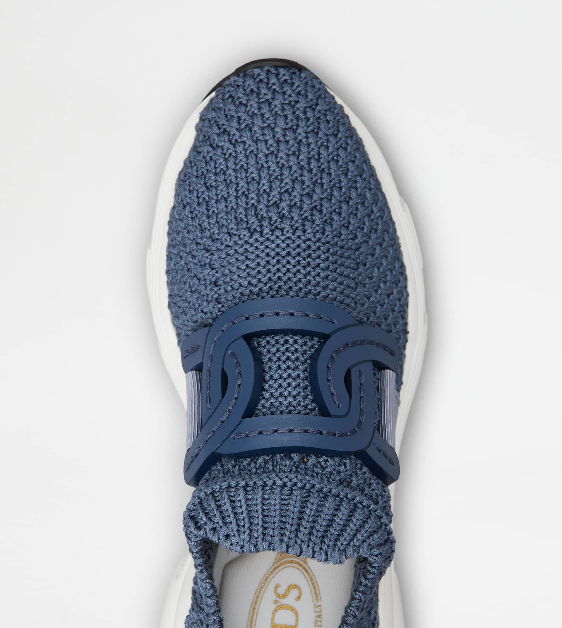 SLIP-ON SNEAKERS IN FABRIC - BLUE - 4
