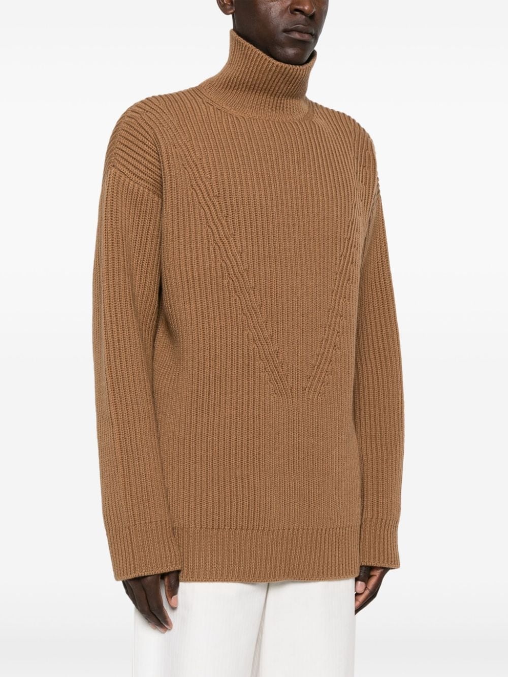 roll-neck wool jumper - 3