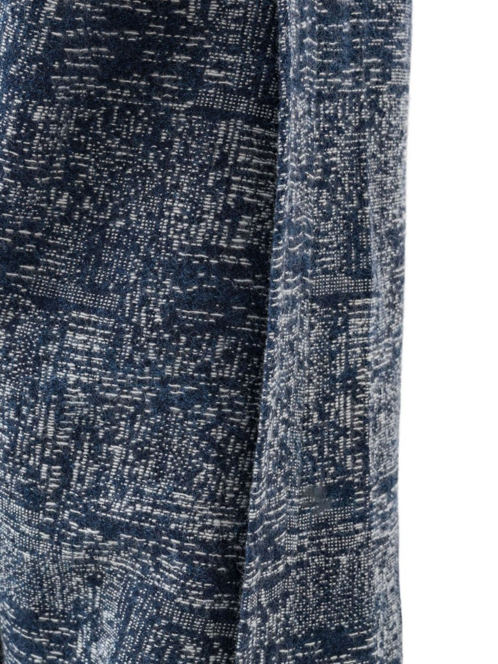 cotton-wool blend textured trousers - 5