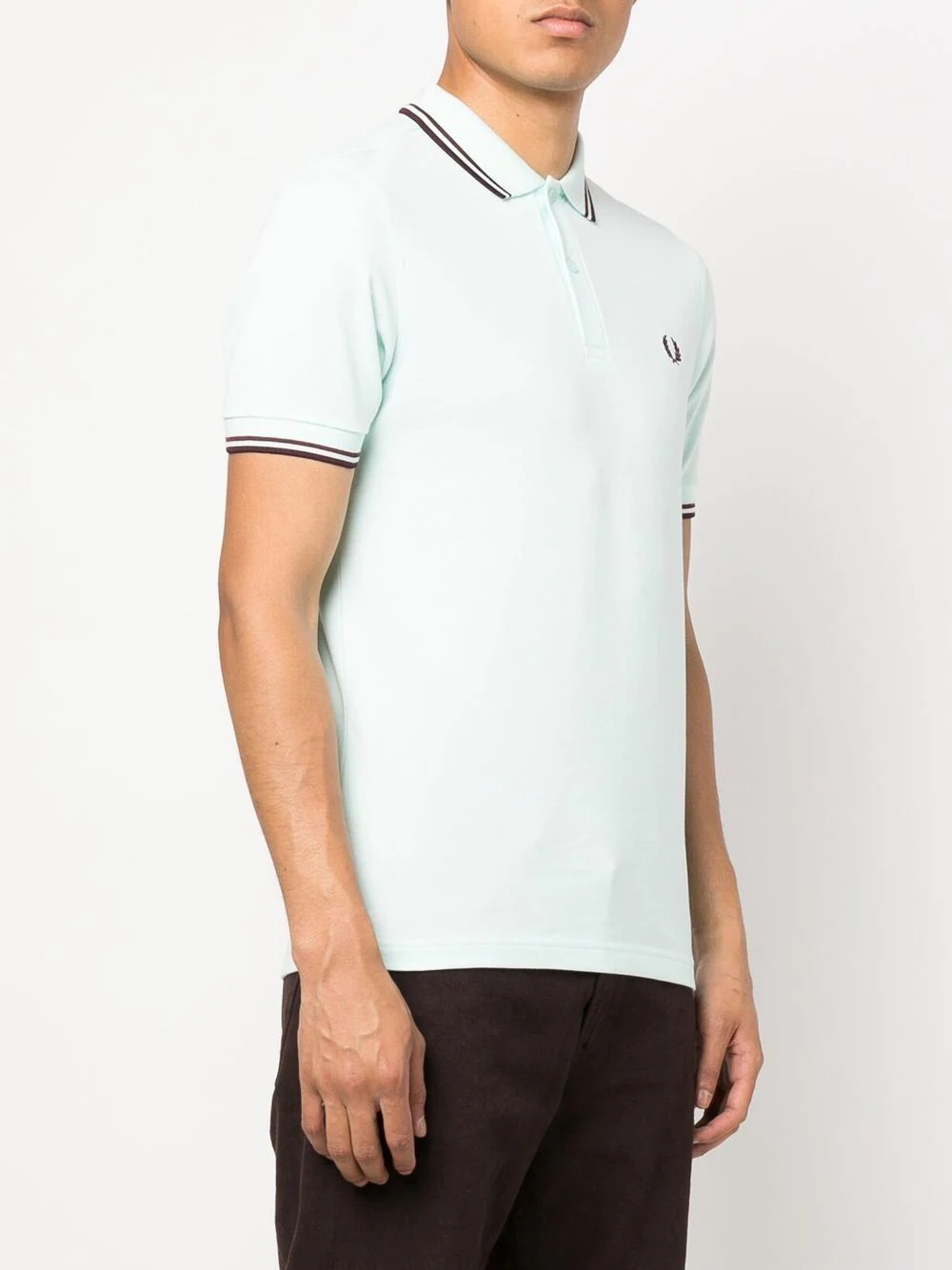 embroidered-logo short-sleeved polo shirt - 3