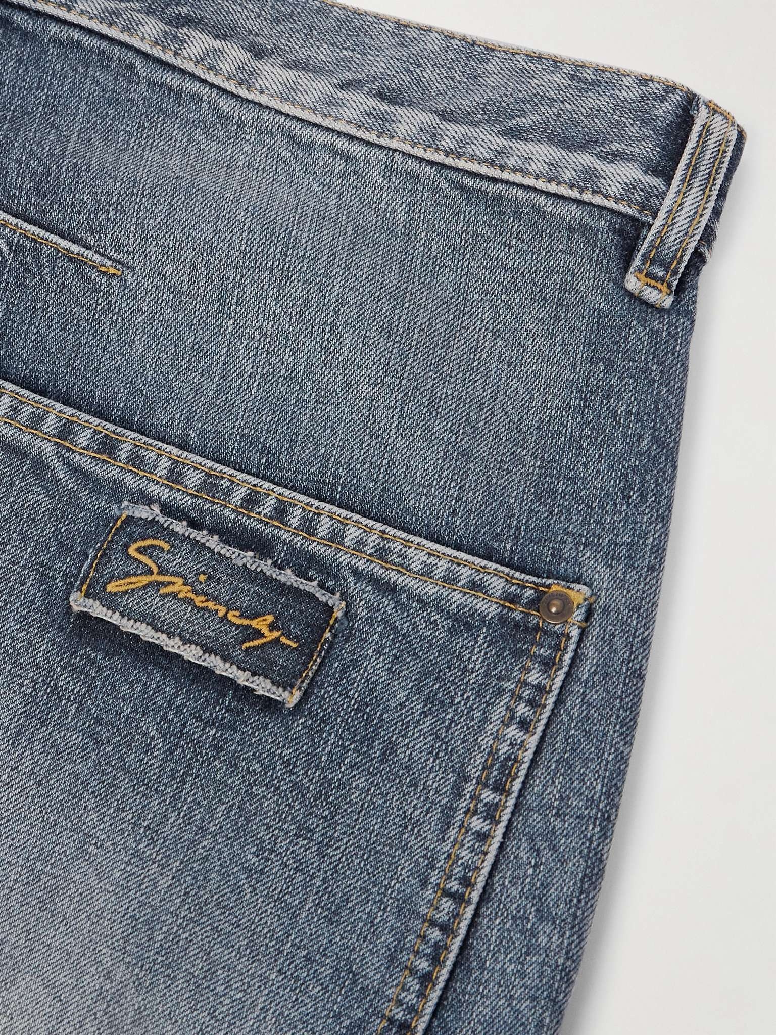 Straight-Leg Logo-Embroidered Jeans - 5