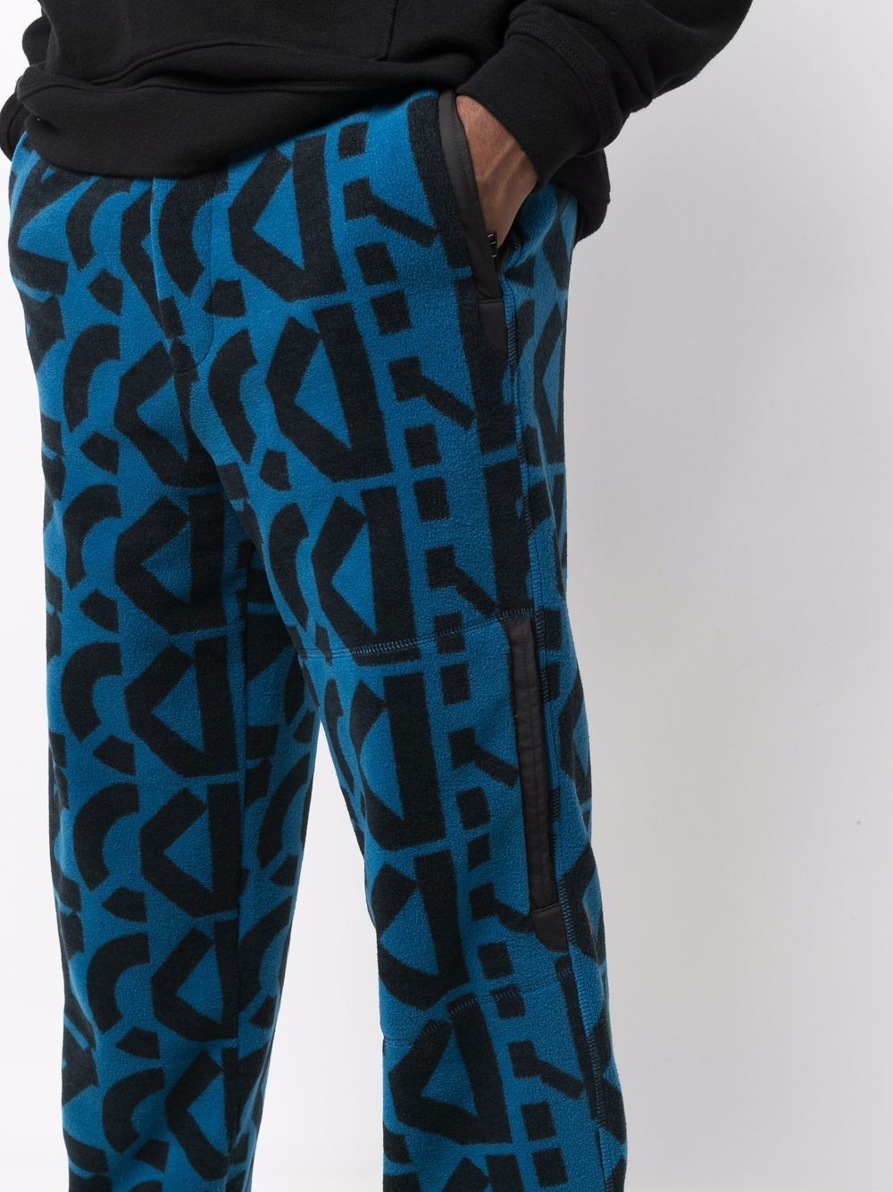 monogram-print fleece track pants - 5