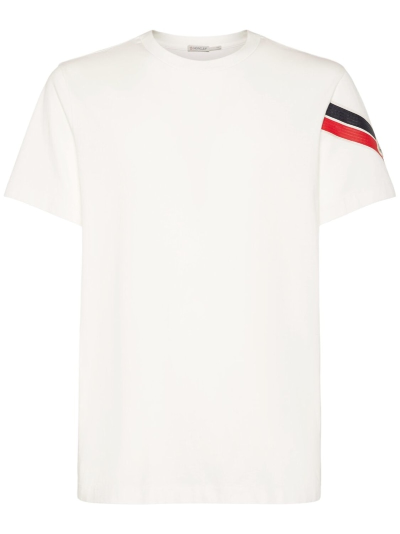 Tricolor print cotton t-shirt - 1