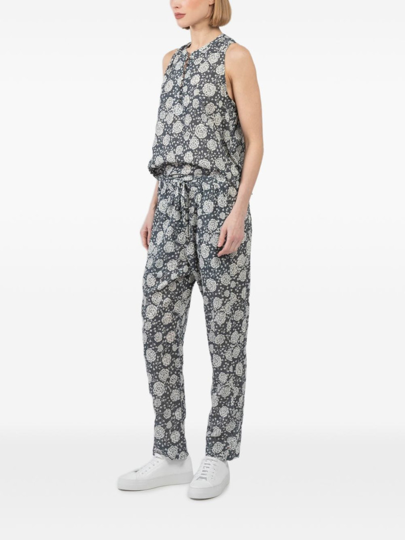 floral-print drawstring trousers 3