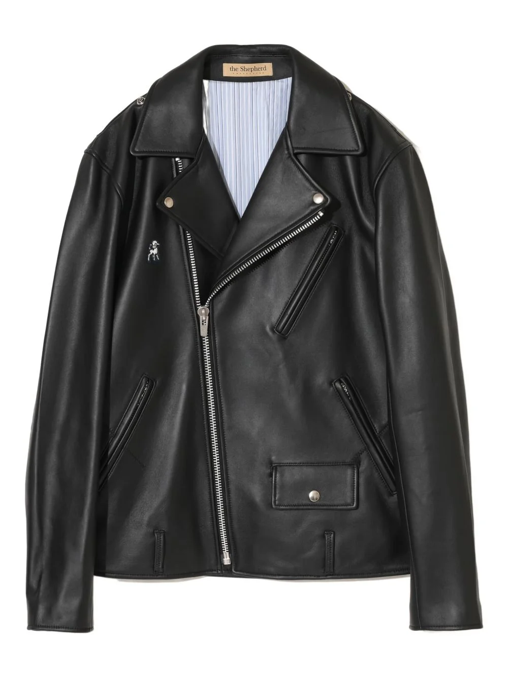 leather biker jacket - 1