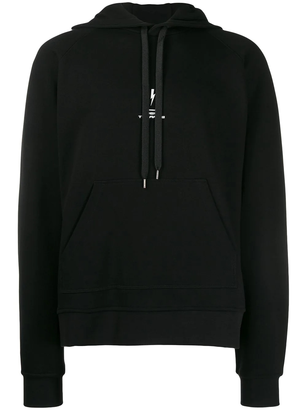 logo print hoodie - 1