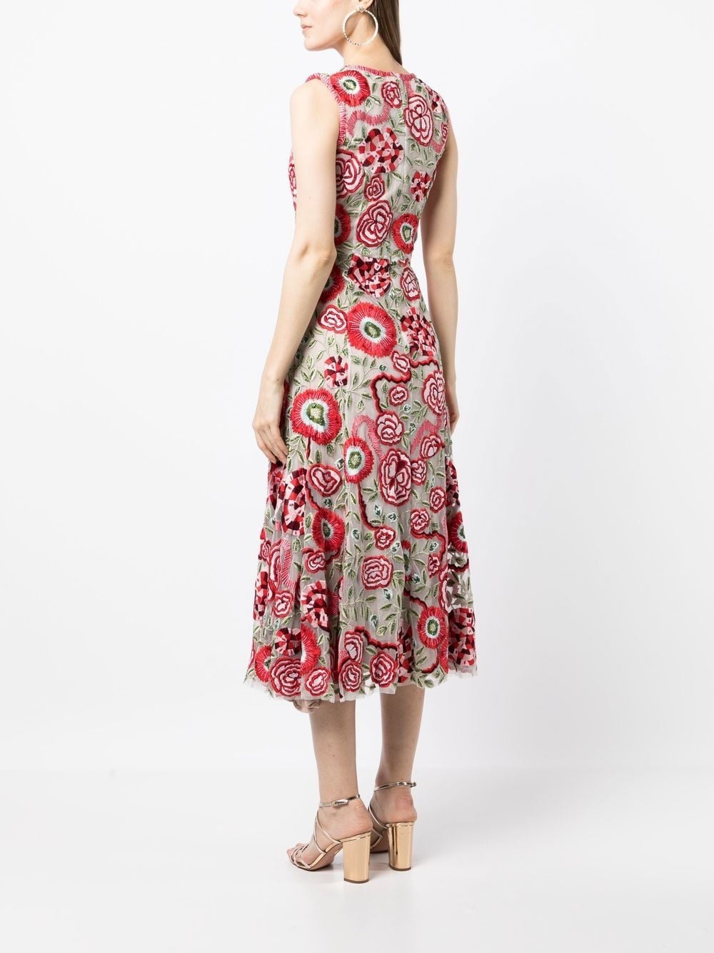 floral-embroidered dress - 4