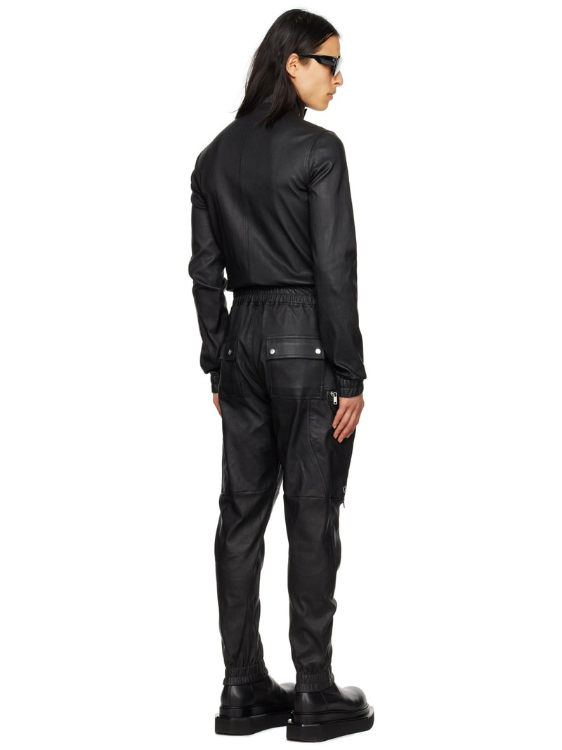 Black Bauhaus Leather Flightsuit 3