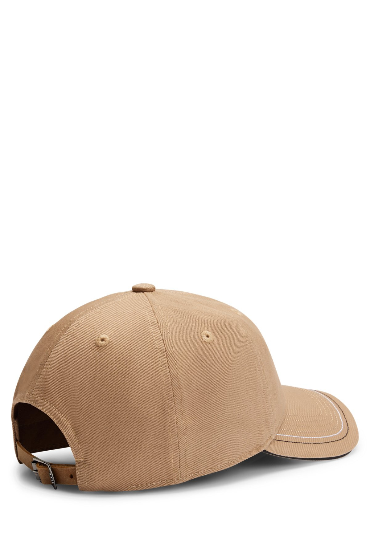 EQUESTRIAN EMBROIDERED-LOGO CAP WITH LEATHER STRAP - 3