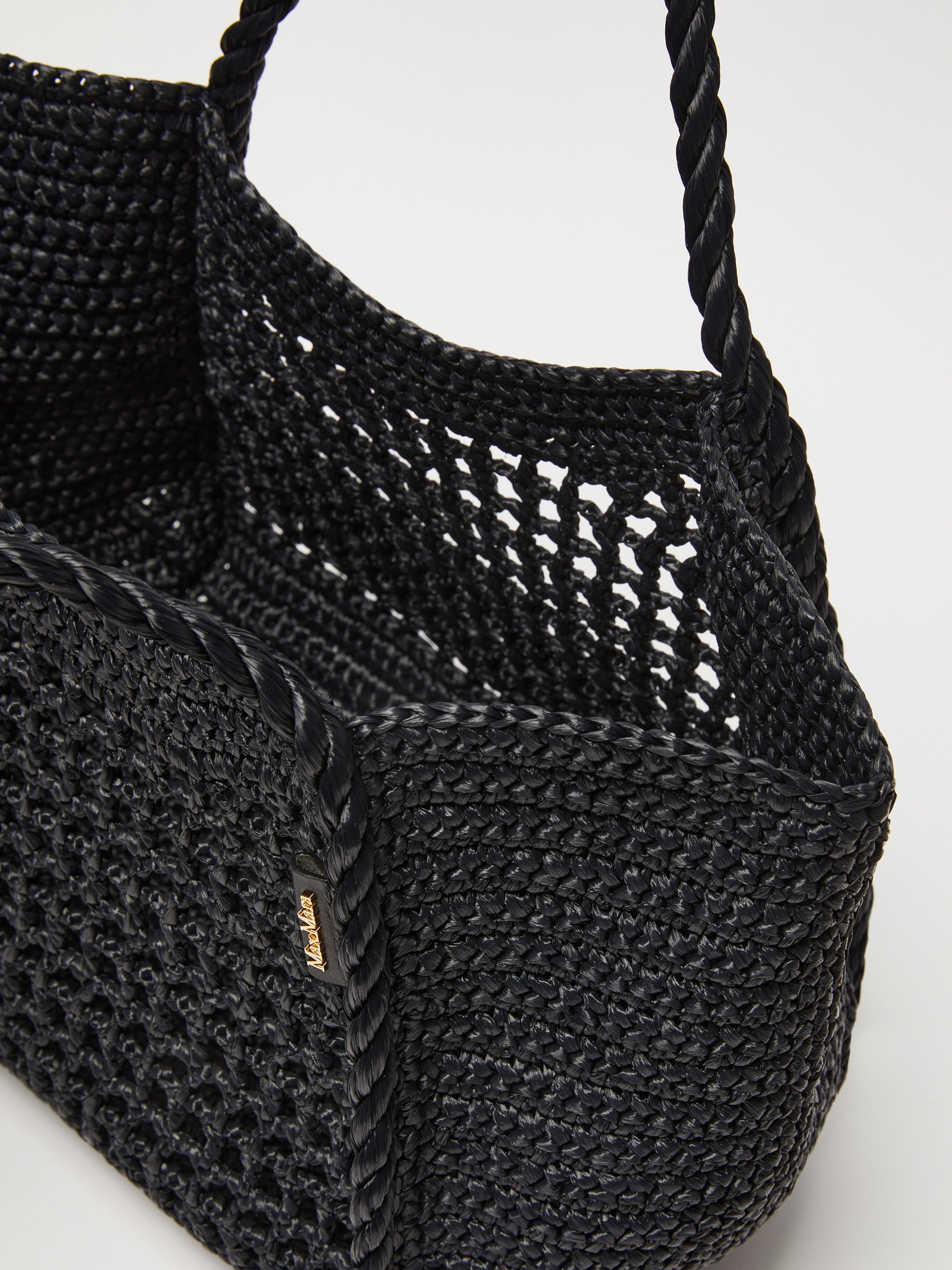 Raffia-effect small Marine bag - 5