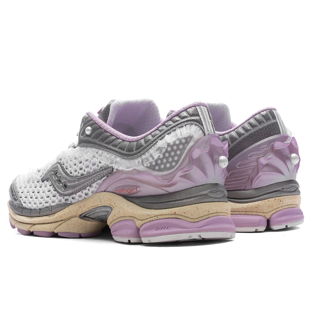 SAUCONY X METAGIRL WOMEN'S PROGRID PARAMOUNT 'DAUGHTER OF THE MOON' - MOON/LILAC - 3