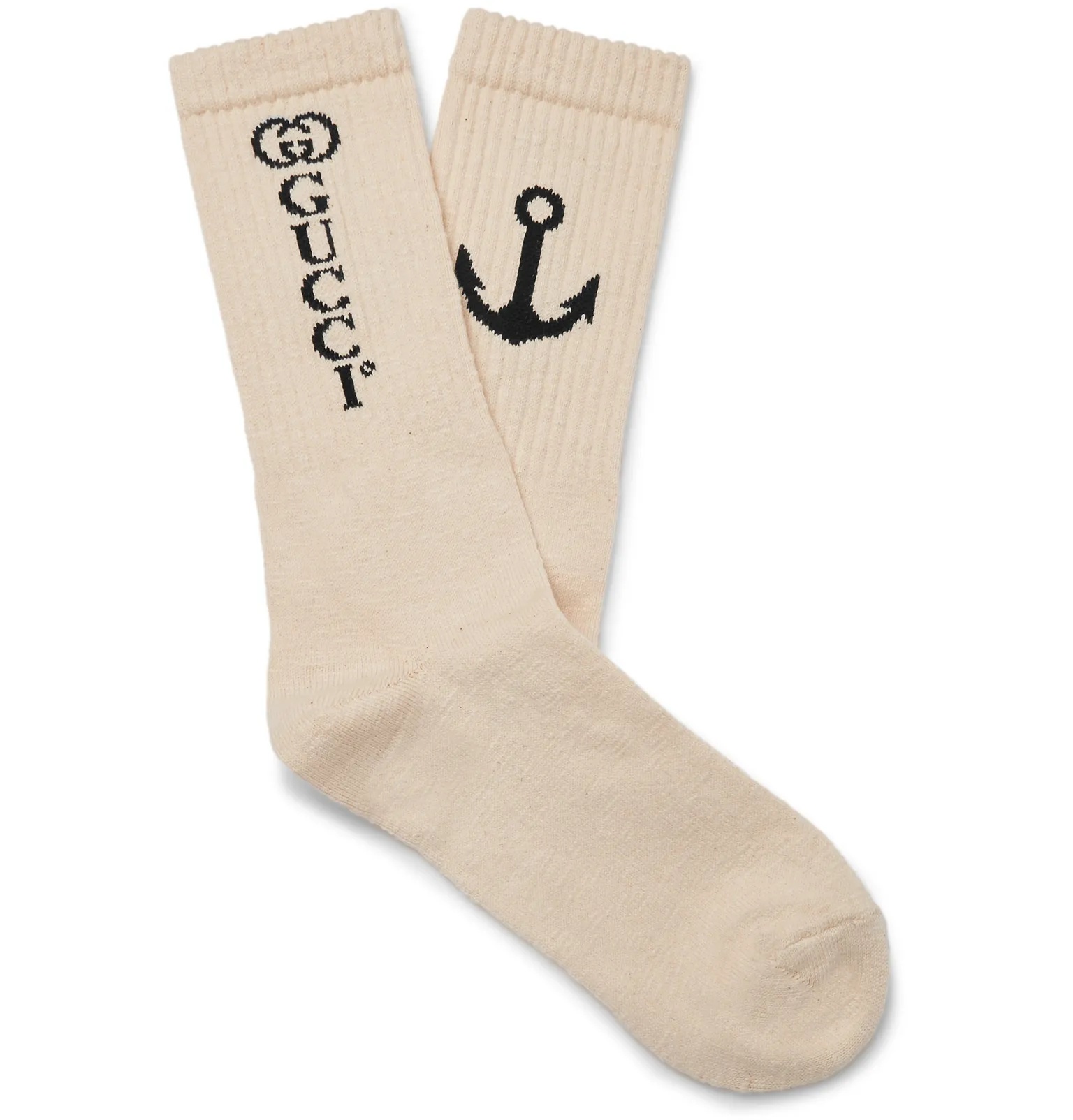 Cotton-Blend Jacquard Socks - 1