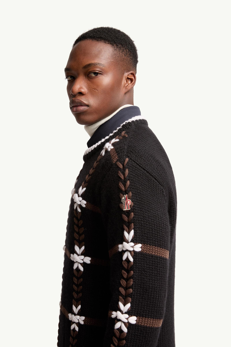 Embroidered Wool Blend Sweater 3