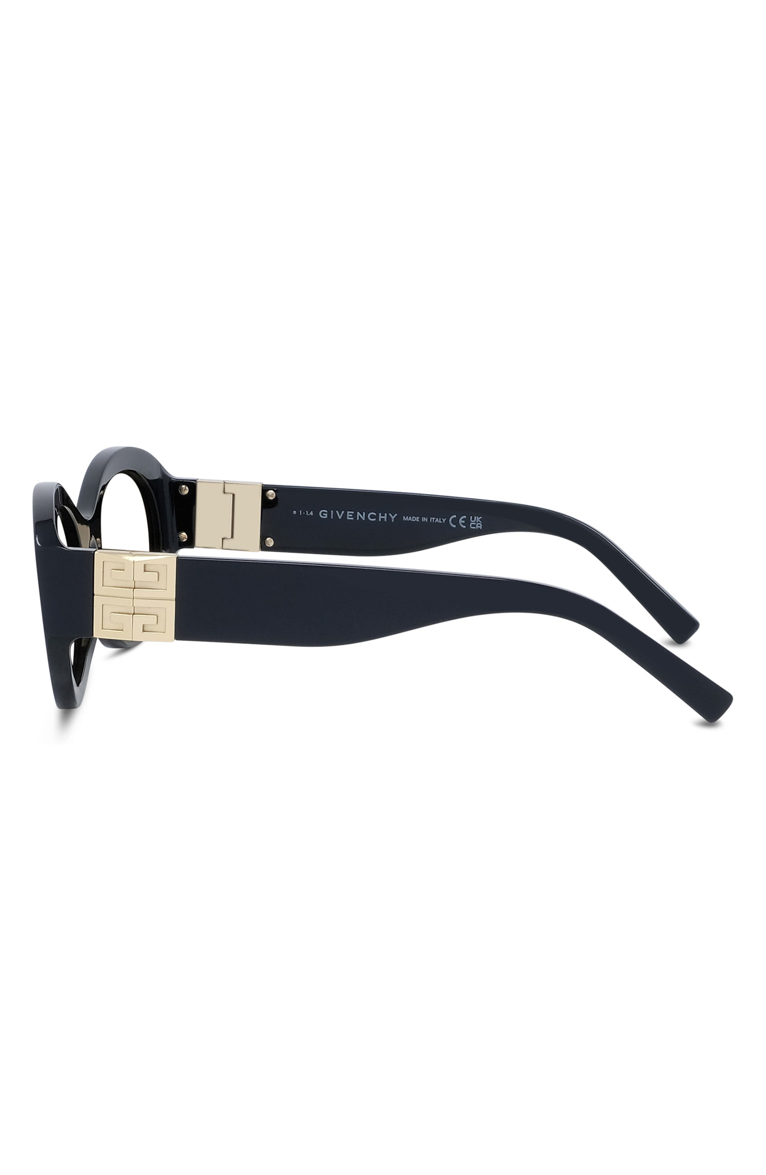 Givenchy 4G Oval Sunglasses in Shiny Black /Brown at Nordstrom - 5