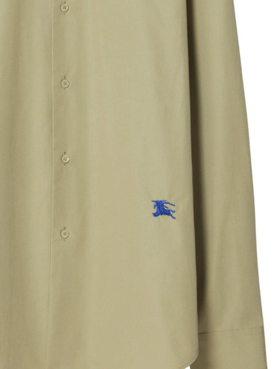 Burberry Equestrian Knight-motif cotton shirt outlook