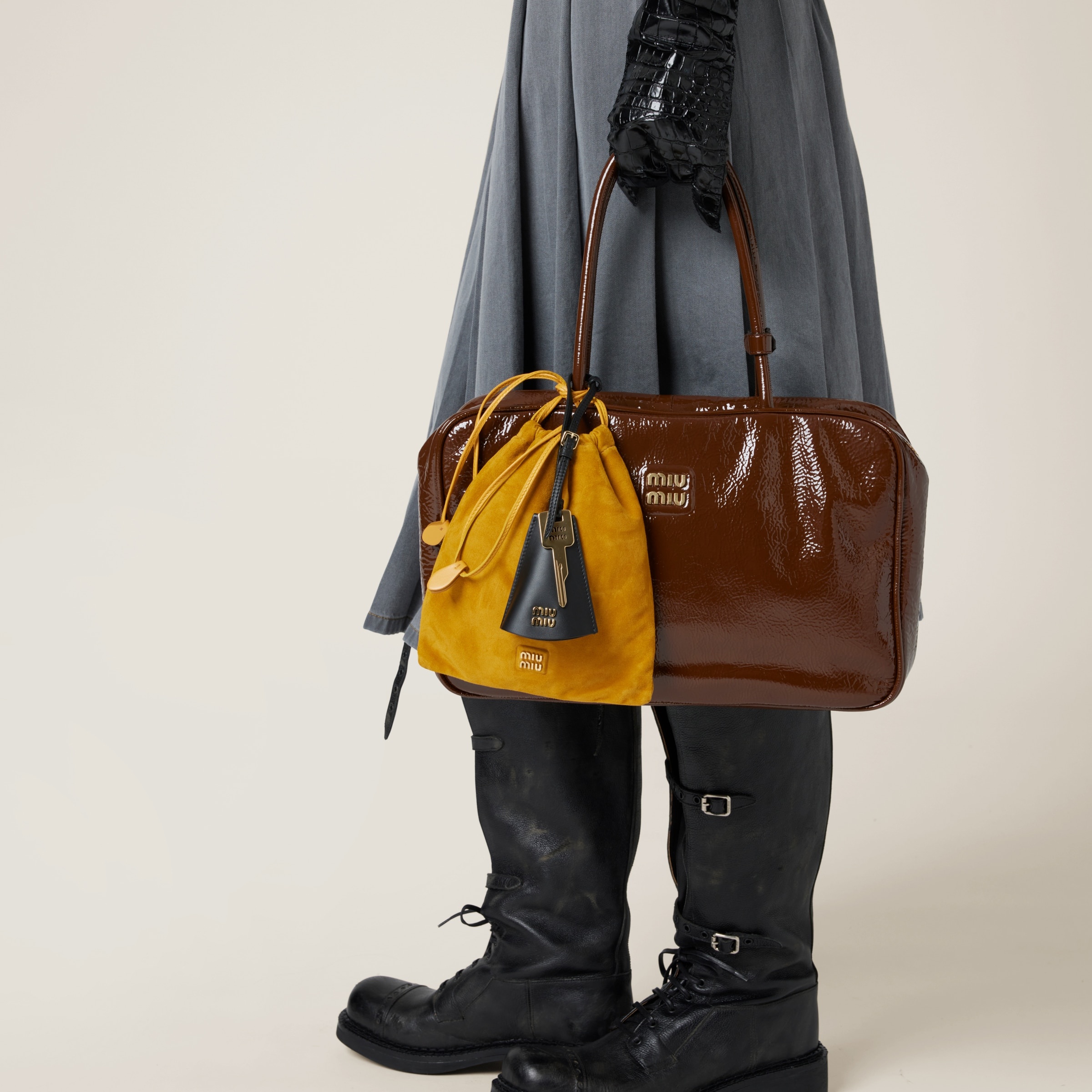 Beau naplak patent leather bag - 8