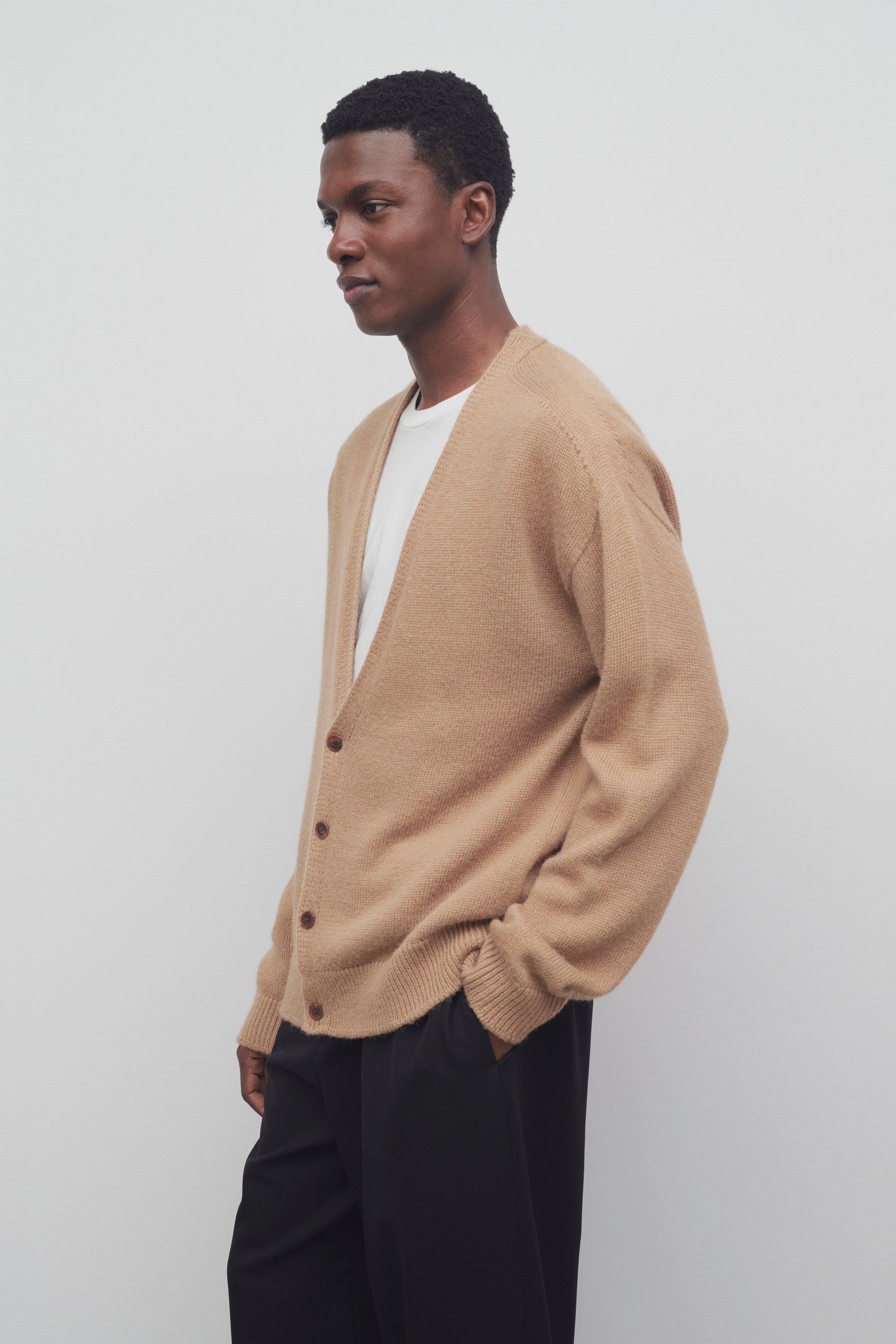 Sheldon Cardigan in Wool and Silk - 4