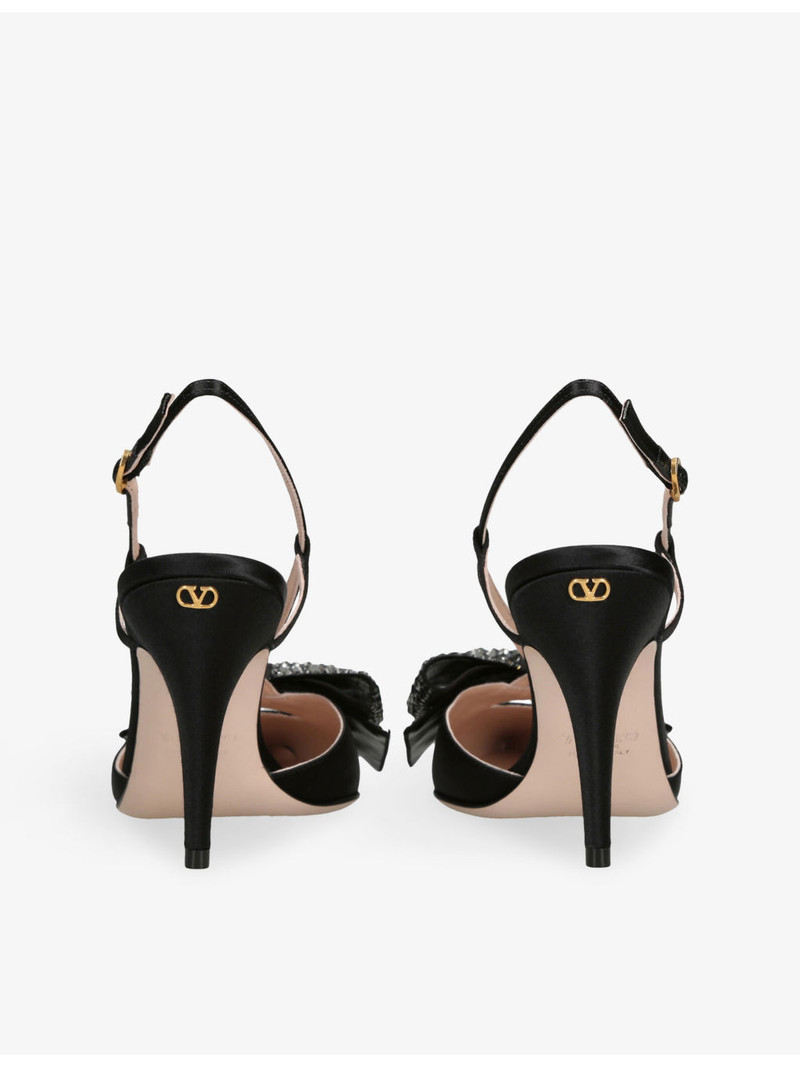 Valentino Bowow 85 Slingback Leather Pumps outlook