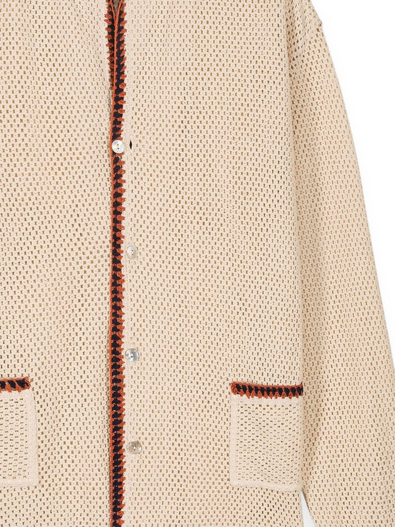 baziszt side-pockets contrasting-trim cardigan outlook