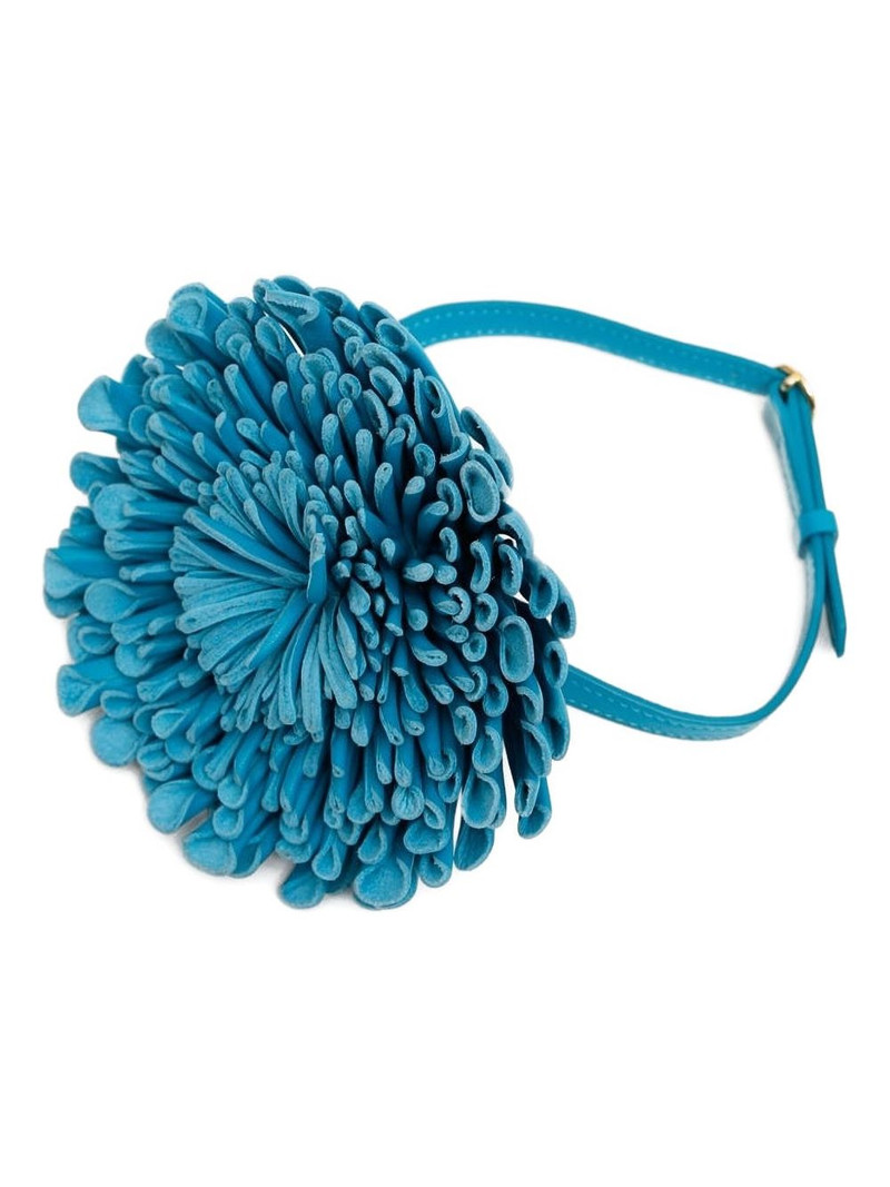 Alaïa leather flower necklace outlook