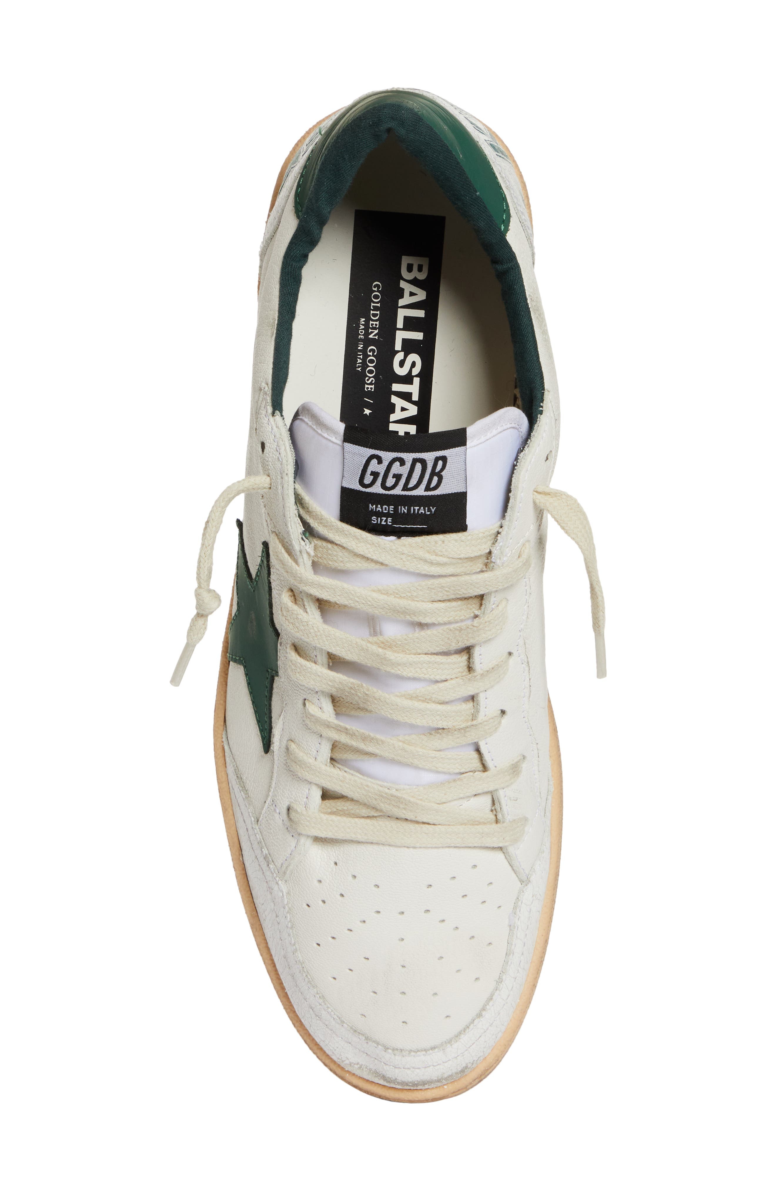 Golden Goose Ball Star Sneaker in White/Green at Nordstrom - 5