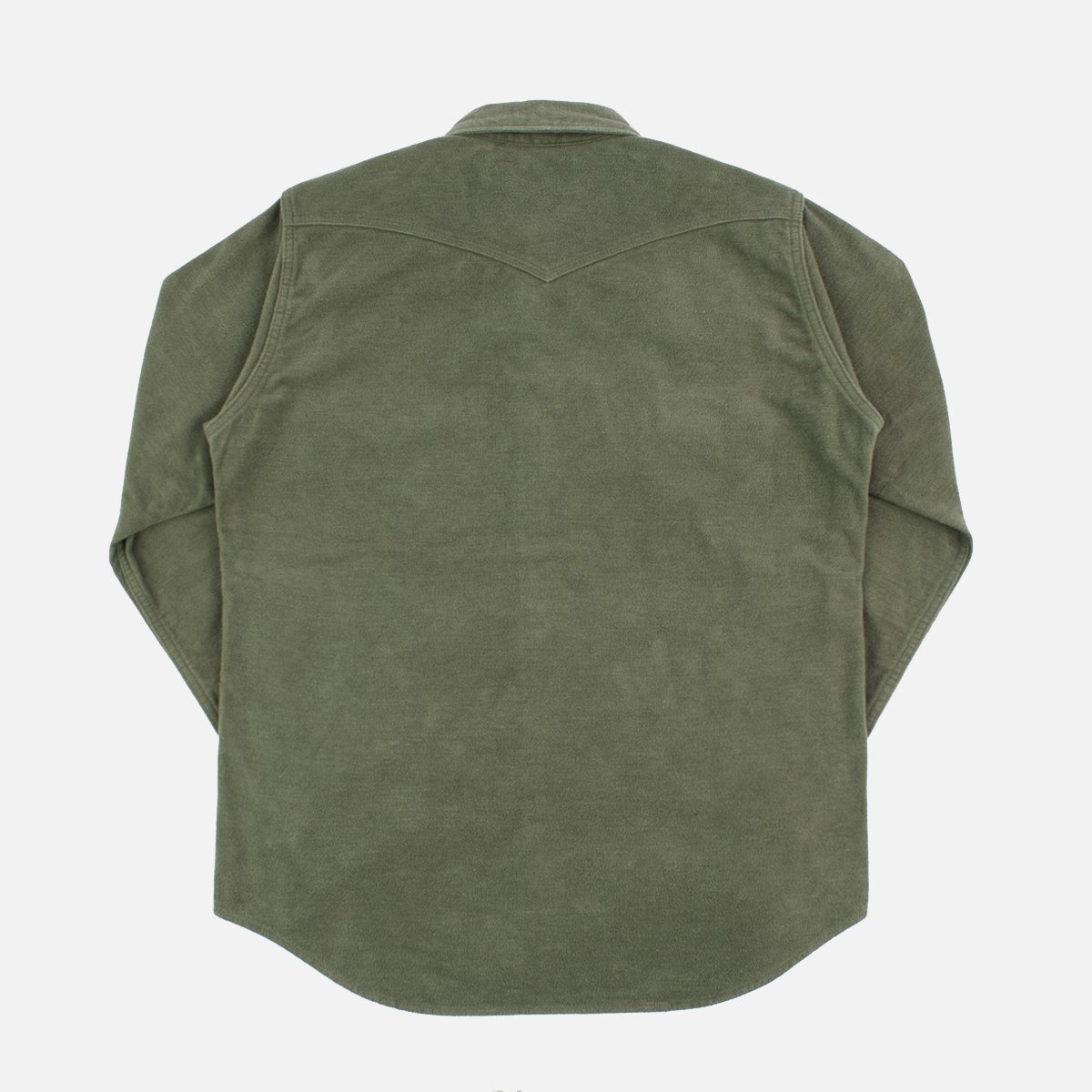 IHSH-330-ODG 9oz Raised Whipcord Western Shirt - Olive - 5