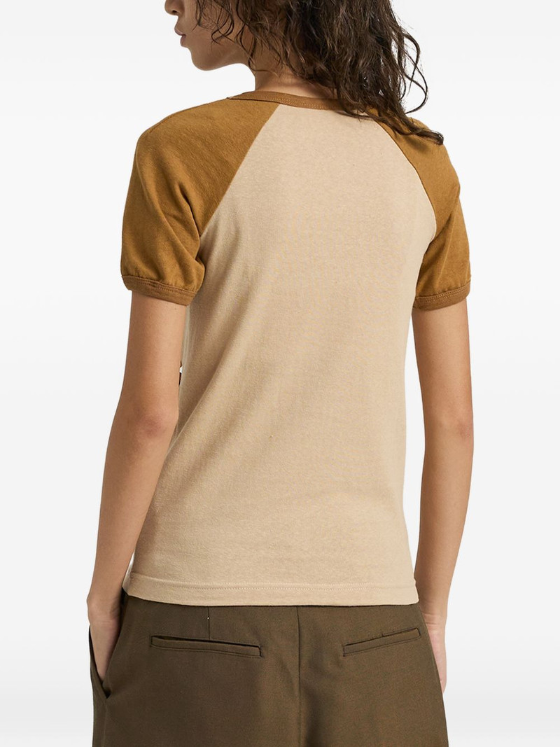 flower-appliqué T-shirt 4