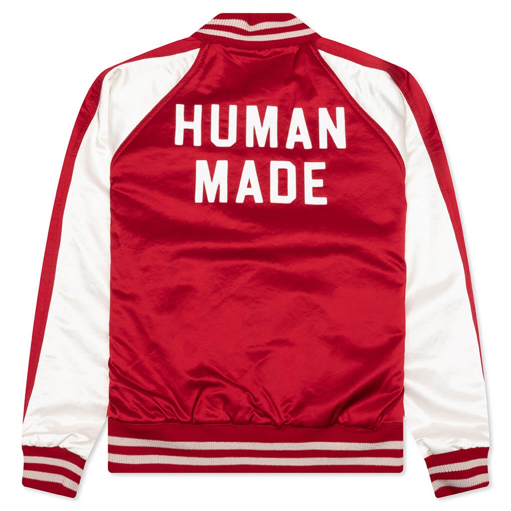 SATIN STADIUM JACKET - RED - 2