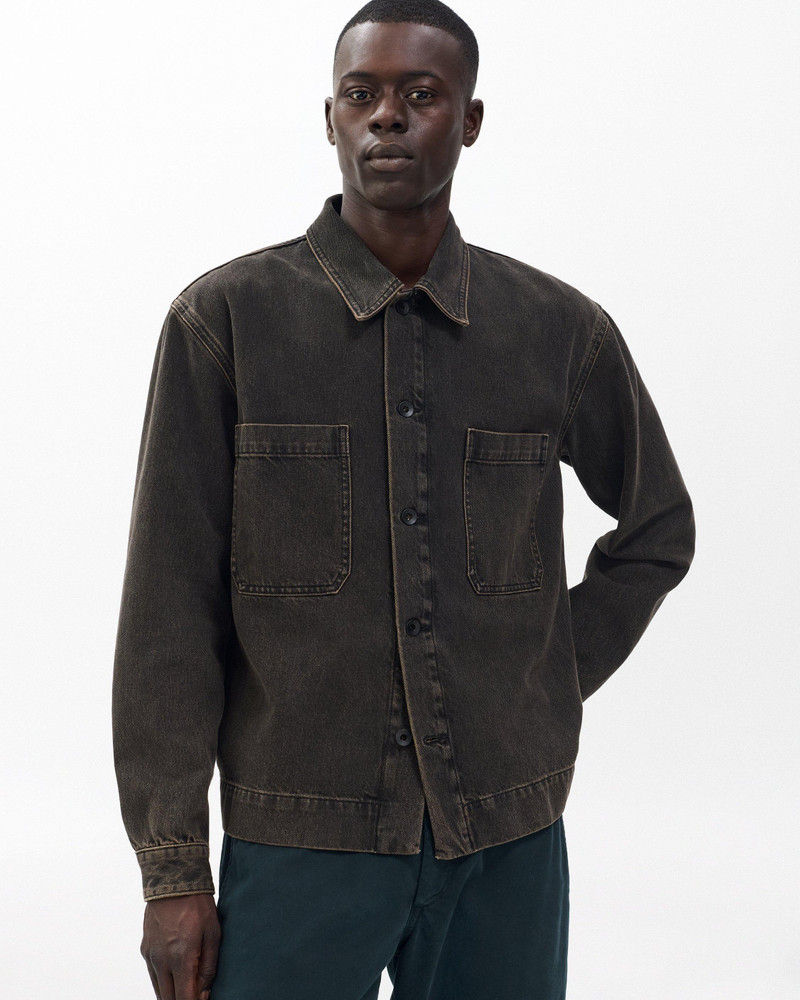 Brooks Infuse Denim Overshirt Authentic Rigid in Infuse Brown Black 5