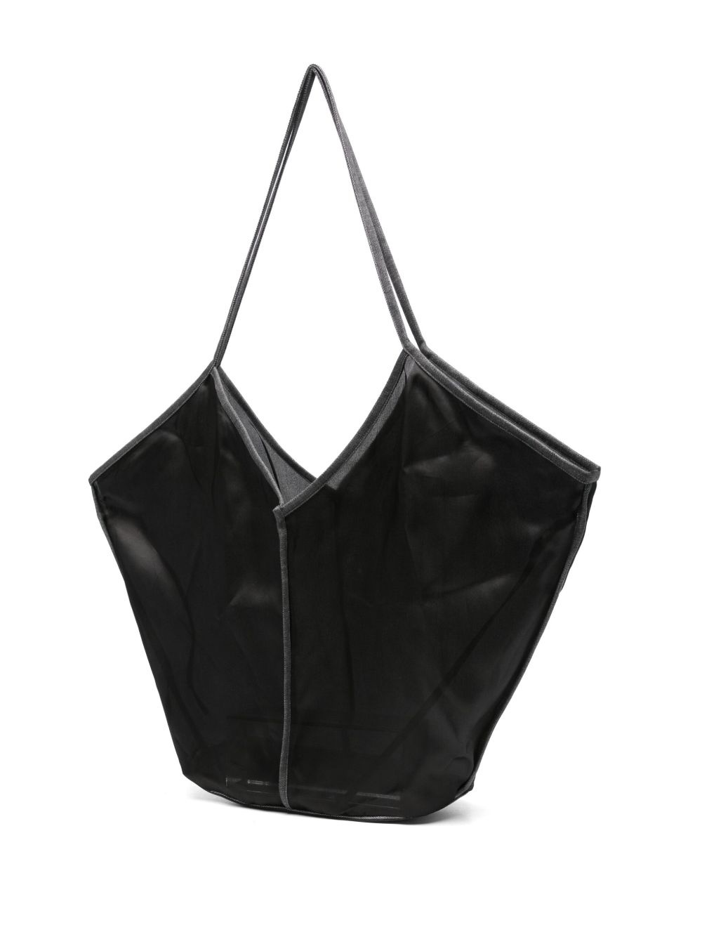 v-neckline silk shoulder bag - 3