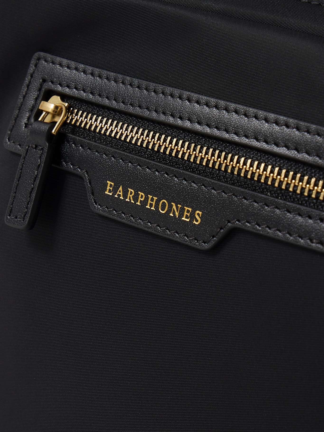 Leather-trimmed ECONYL® shoulder bag Black - 4