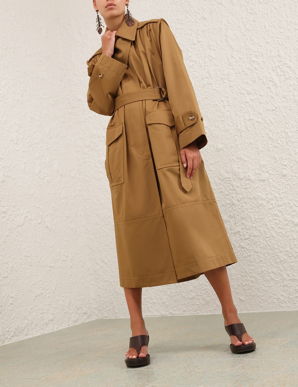 ILLUMINATE CARGO TRENCH COAT - 7