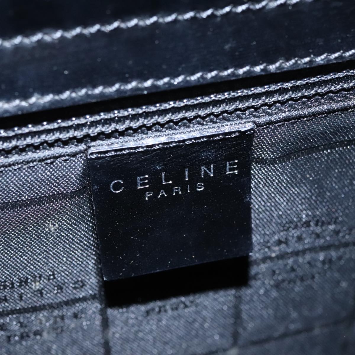 CELINE Hand Bag Leather Black - 15