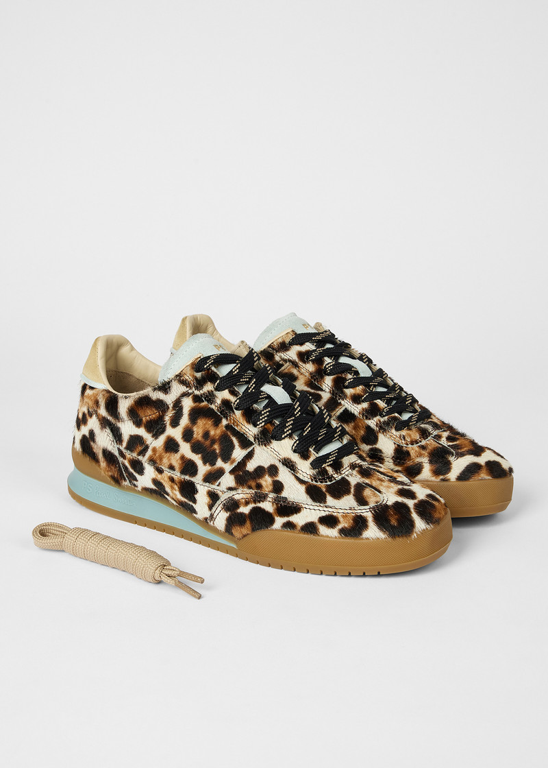 Women's Leopard Leather 'Dover' Trainers 4