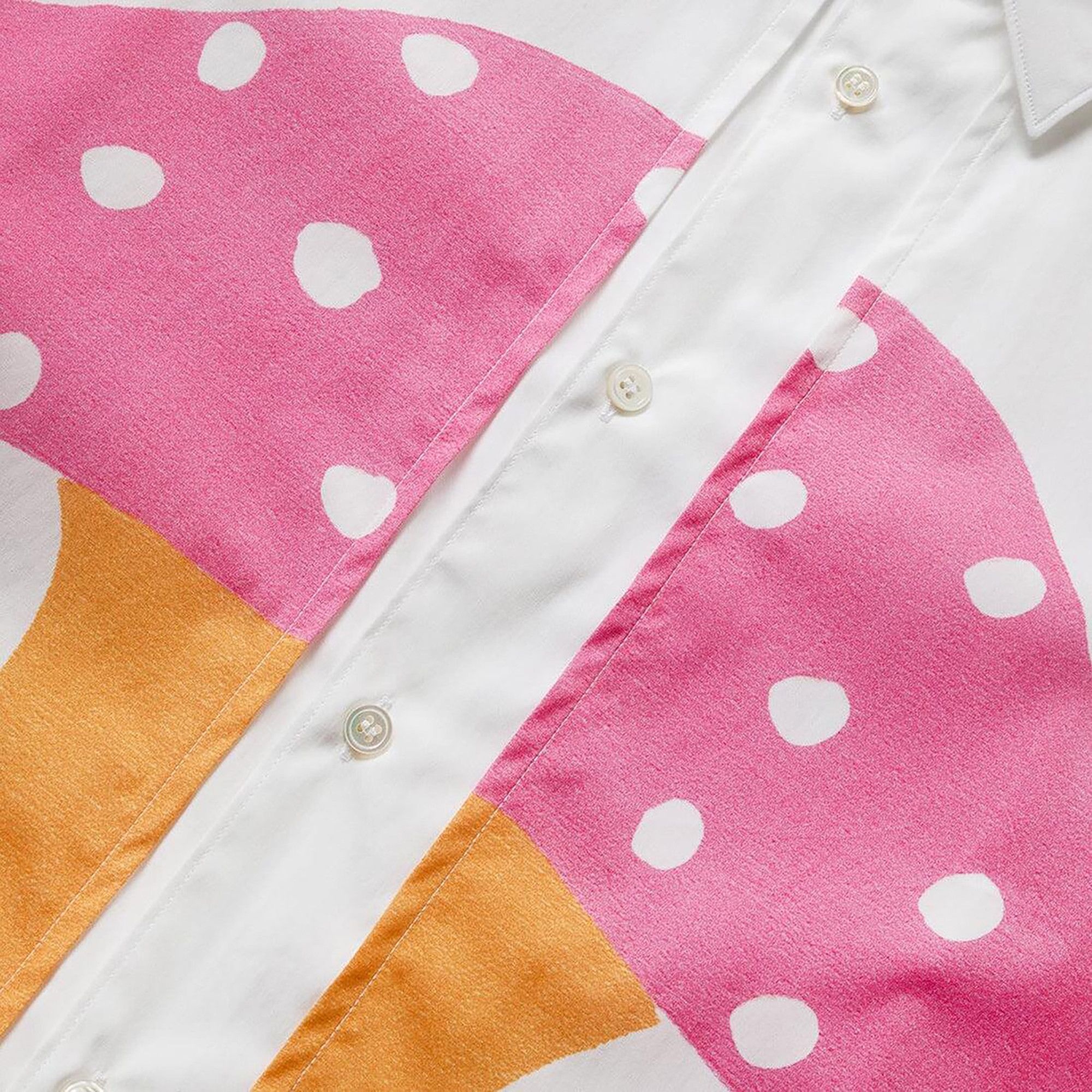 Comme des Garçons SHIRT x Brett Westfall Mushroom Shirt 'White' - 3