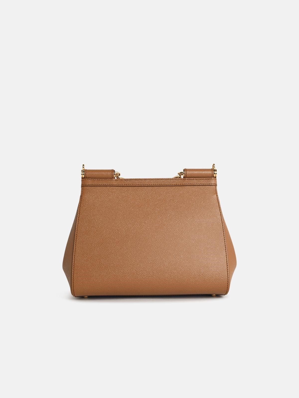 'SICILY' CAMEL LEATHER BAG - 3