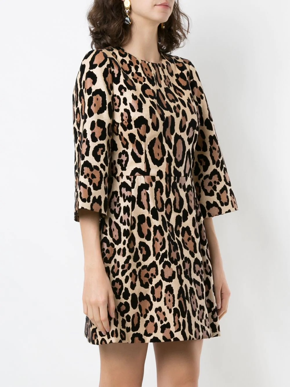 leopard-print mini dress - 3