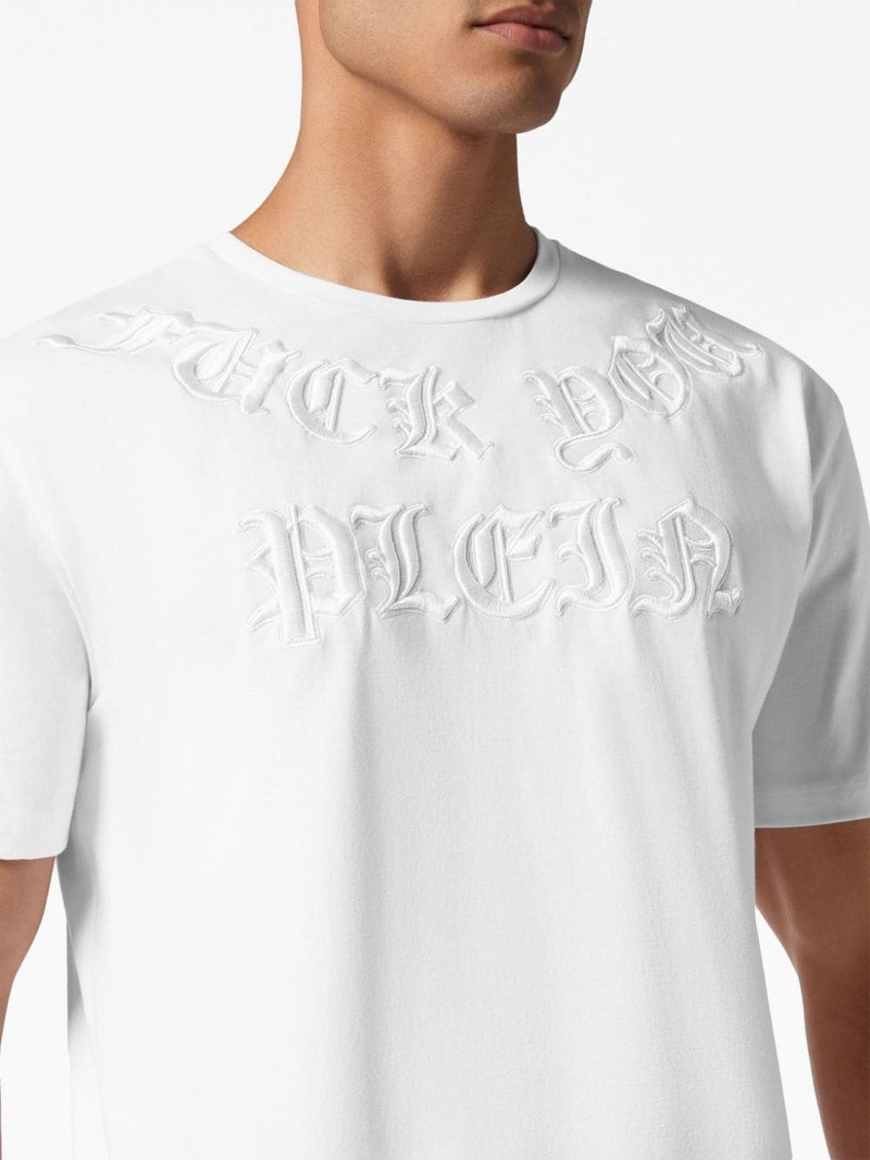 Gothic logo-embossed T-shirt 5