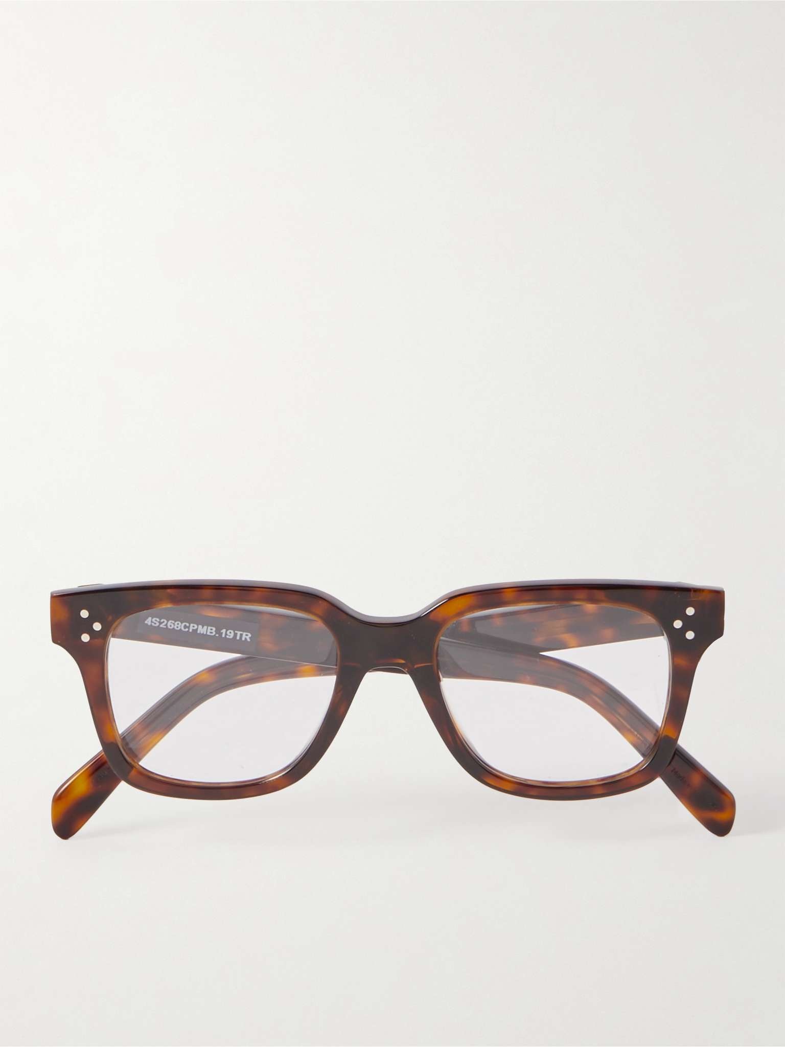 Convertible Square-Frame Gold-Tone and Tortoiseshell Acetate Optical Glasses - 3
