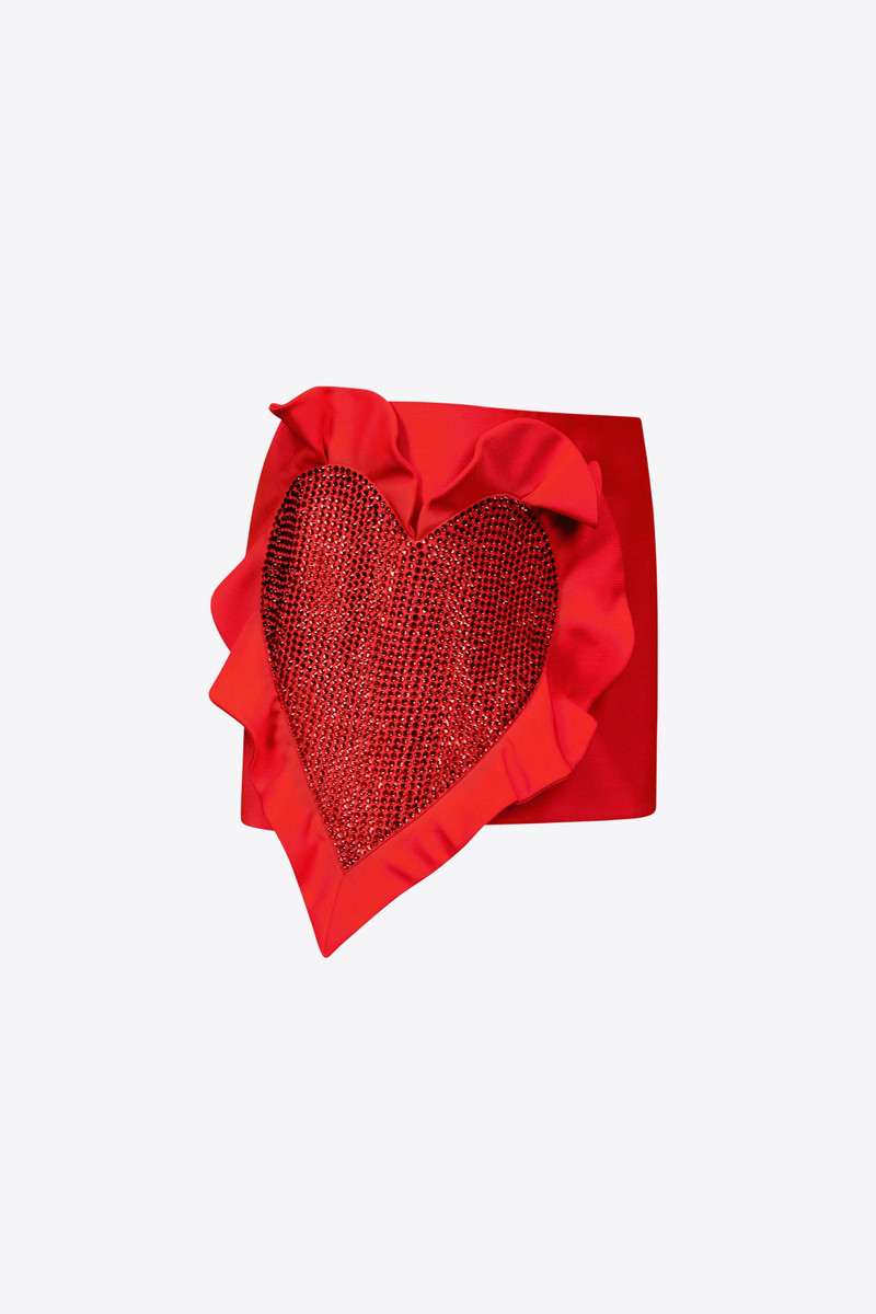 AREA HEART RUFFLE MINI SKIRT outlook