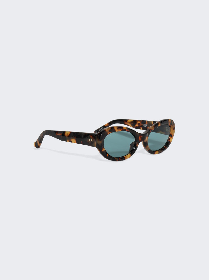 Dries Van Noten Oval Sunglasses T-shell And Gold outlook