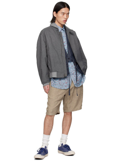 Engineered Garments Gray Stand Collar Bomber Jacket outlook