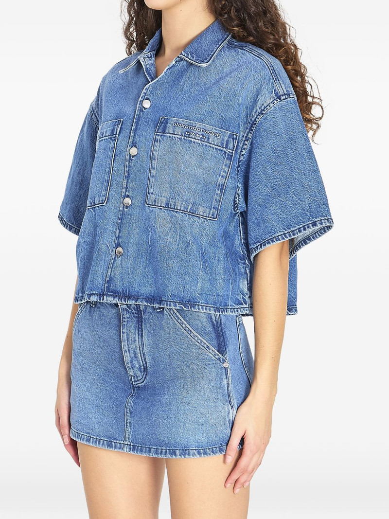 patch-pocket denim shirt 3