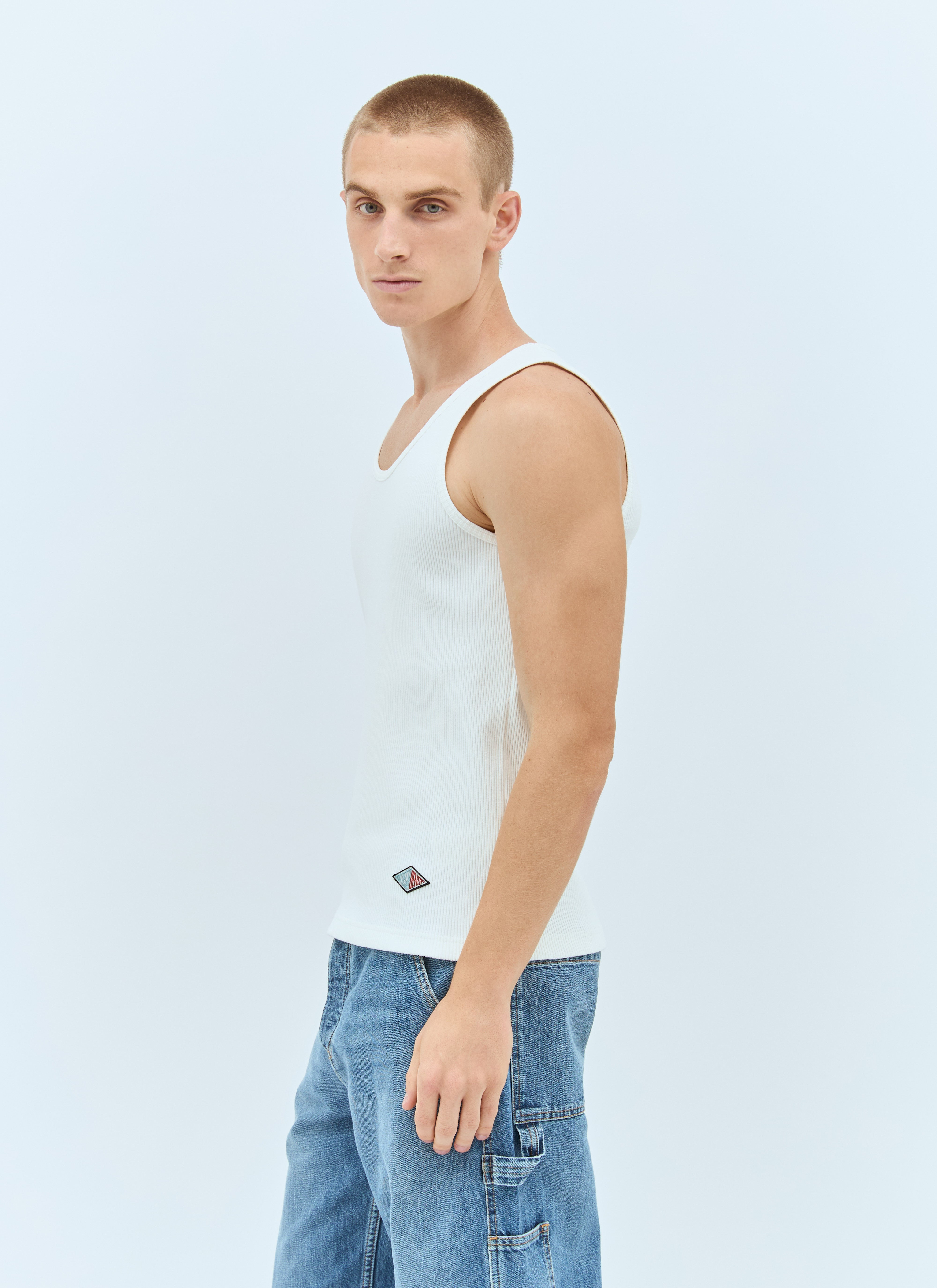 Bottega Veneta Men Rib Jersey Tank Top - 2