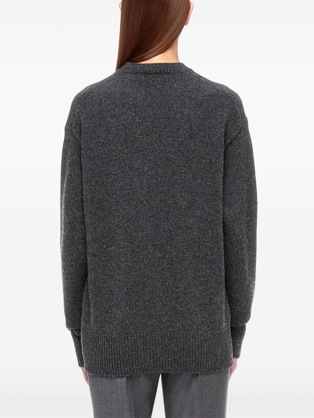 virgin wool crew neck sweater - 4