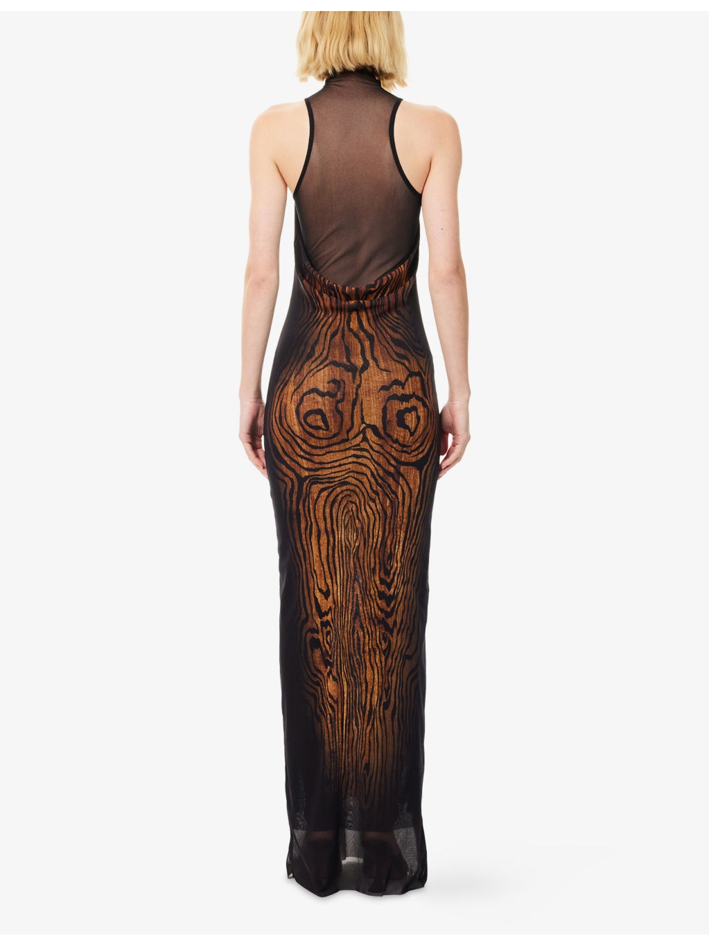Printed Sleeveless Woven Midi Dress - 4