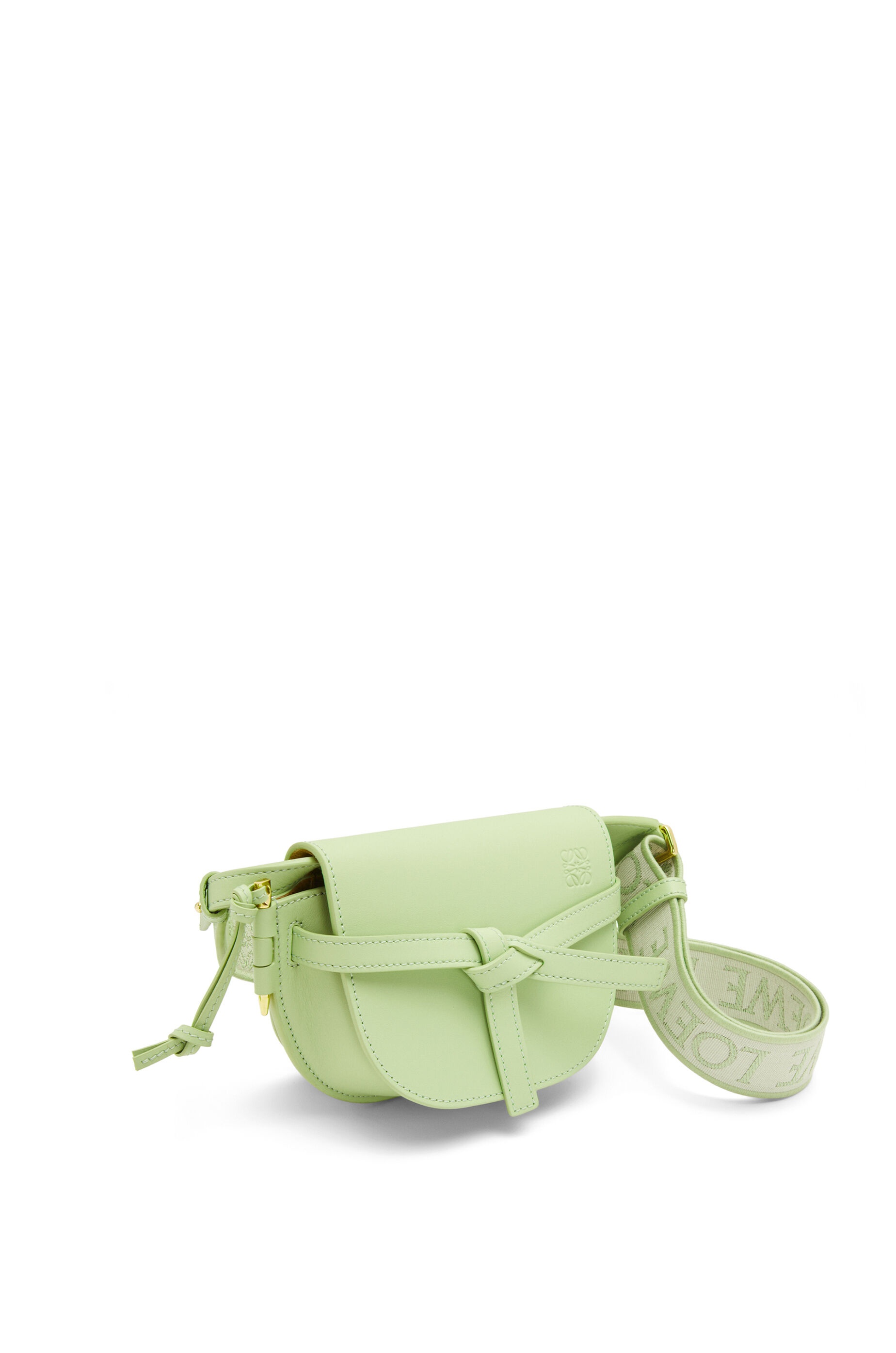 Mini Gate Dual bag in soft calfskin and jacquard - 3