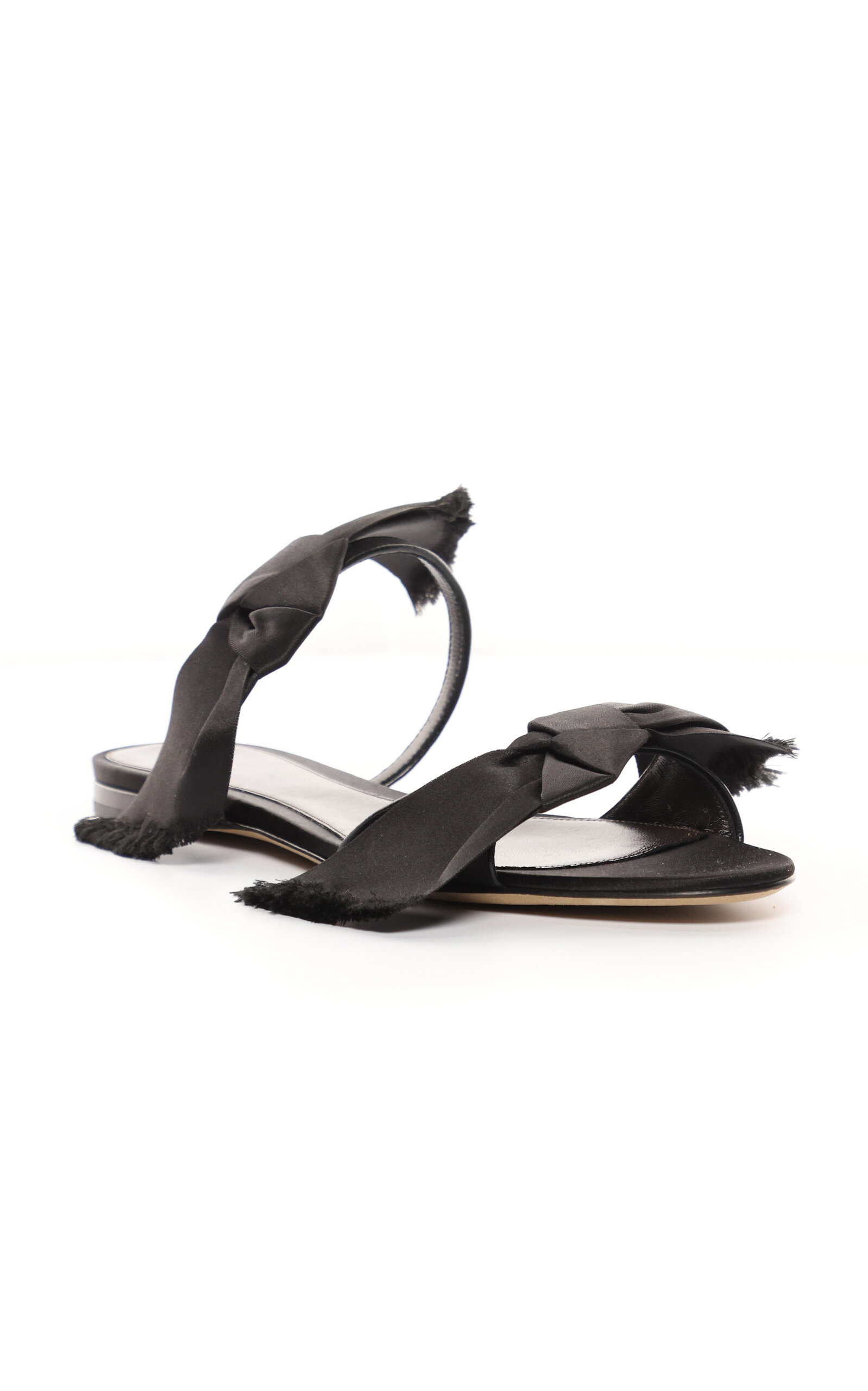 Voluptas Knotted Satin Sandals black - 4