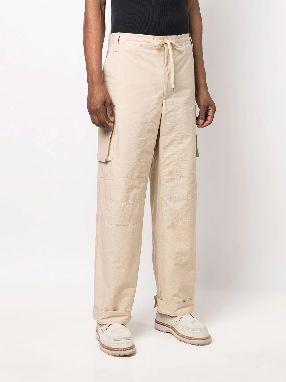 drawstring cargo trousers - 3