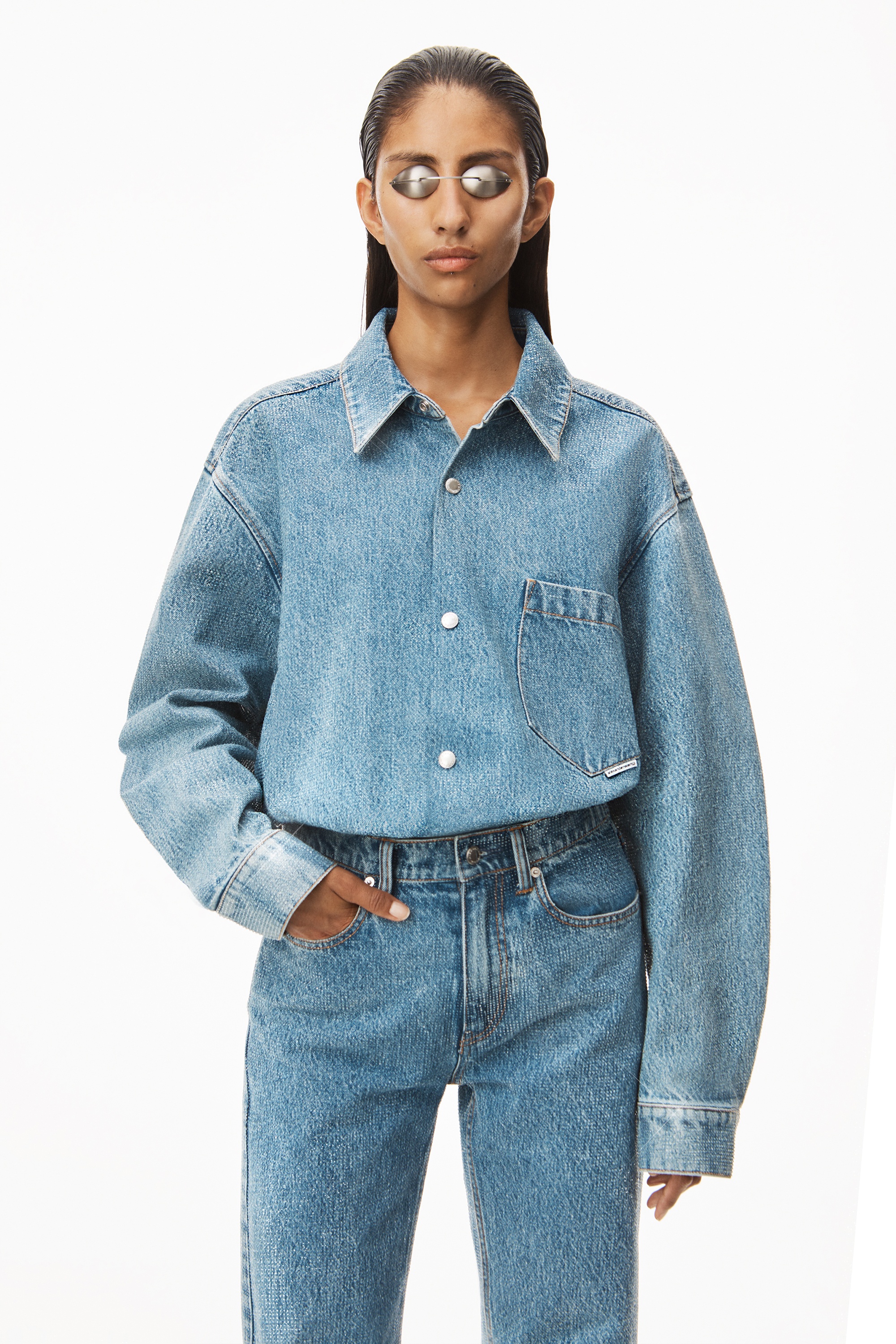 Ez Mid-rise Straight-leg Jean In Denim